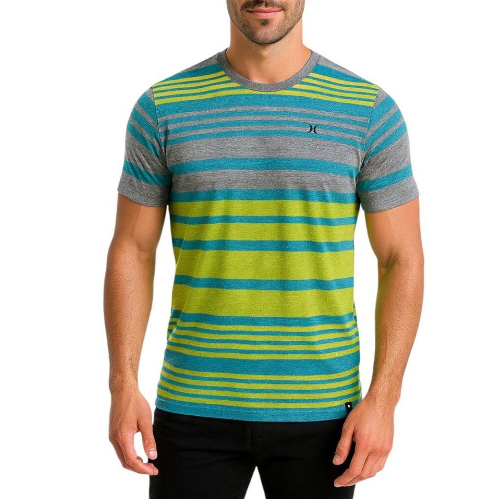 Hurley Men’s Striped T-Shirt | Size Medium